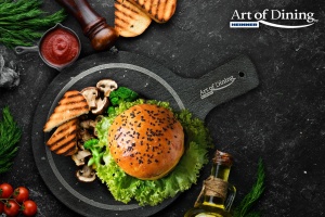 PLATOU ARDEZIE ROTUND CU MANER, 28X20 CM, COOKING BY HEINNER - Img 1