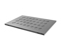 Poliță fixă 19" 1U / 465x715 mm, max. 120 kg, negru
