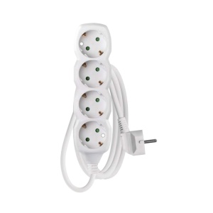 Prelungitor 4 prize schuko, 1.5 metri, protectie copii, Alb, Emos
