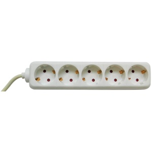 Prelungitor Bachmann SELLY 5xCEE7/3 PC, fara intrerupator, lungime cablu 3m, H05VV-F 3G1, alb - Img 2