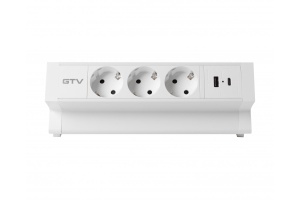 Priza de colt, 3 x Schuko, 2 x USB, alba, Basco, GTV - Img 6