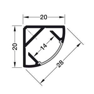 Profil de colt pentru banda led - Img 2