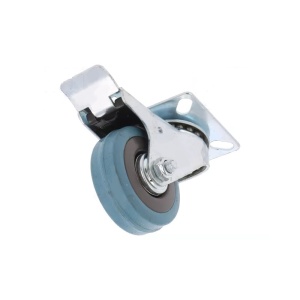 Rotila cu frana, diametru 50 mm, din cauciuc termoplastic TPR