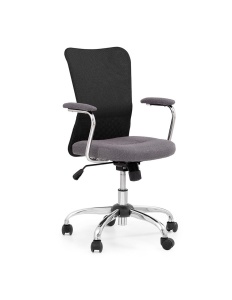 Scaun birou copii HM Andy, roti pivotante, mecanism balans, inaltime ajustabila, stofa piele ecologica, cu brate, 102 kg, negru - Img 1