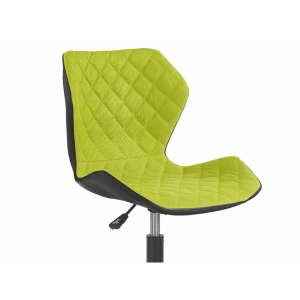 Scaun birou copii HM Matrix, Ergonomic, Cadru Cromat, Stofa Piele ecologica, Roti pivotante, Inaltime reglabila, 100 Kg, Negru Verde - Img 3