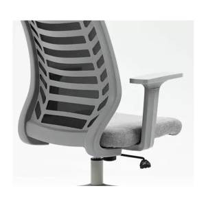 Scaun birou ergonomic SL Q320, mesh, mecanism inclinare, baza polipropilena, suport lombar, roti cauciucate, 90 kg, negru gri - Img 3