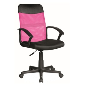 Scaun birou SL Q702, mesh, inaltime reglabila, mecanism de balans, roti pivontante, ergonomic, suport lombar, Roz Negru