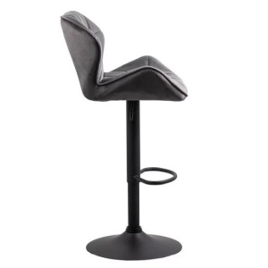Scaun de bar ABS149, ergonomic, confortabil, catifea, suport picioare, rotatie 360 grade, 100 kg - Img 3