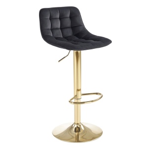 Scaun de bar HM H120 velvet Negru - Img 2