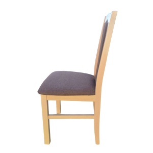 Scaun de living si bucatarie, DM7 Boston, din lemn masiv fag, tapiterie stofa, 120 kg, 96x43x40 cm, Stejar Sonoma - Img 2