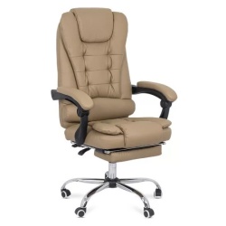 Scaun directorial ergonomic OFF 418, piele ecologica, functie recliner, suport picioare extensibil, inaltime reglabila, 120 kg - Img 3