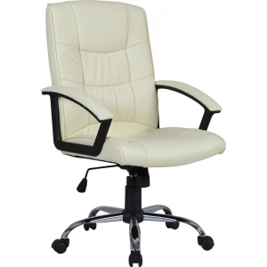 Scaun directorial GN02, ergonomic, cadru cromat, inaltime ajustabila, balans, 100 kg, bej