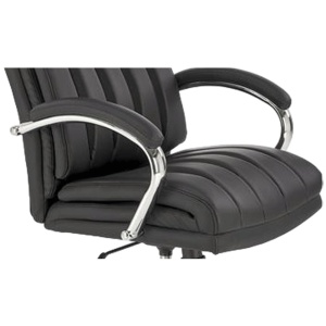 Scaun directorial HM Romano, piele ecologica, mecanism de balansare, negru - Img 3