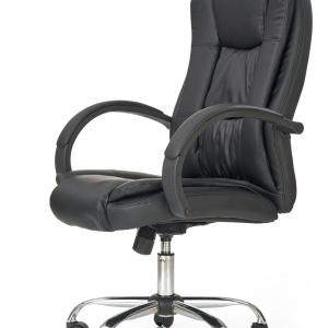 Scaun directorial MH Rudy, Ergonomic, Mecanism balans, Piele ecologica, Confort sporit, Inaltime reglabila, 110 Kg, Negru - Img 3