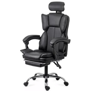 Scaun directorial OFF 4151, piele ecologica, mecanism de balansare, suport pentru picioare, 130 kg