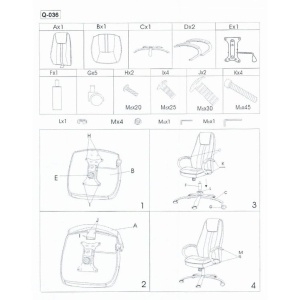 Scaun directorial SL Q036, Piele ecologica, Cadru Metalic, Inaltime ajustabila, 100 kg, Gri - Img 3