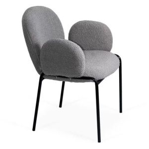 Scaun living si dining BUC281, stofa boucle, structura metalica, 100 kg - Img 3