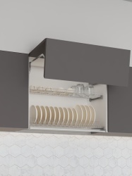 Scurgator vase si pahare incorporabil 900 mm, din inox, 2 nivele, Hafele - Img 2