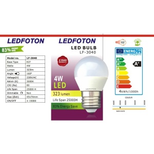 Set 8 Becuri Drimus Led E27 Lumina Calda 4W DLF 3040 - Img 3