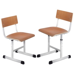 Set birou si scaun scolar, inaltime reglabila, natur - Img 3