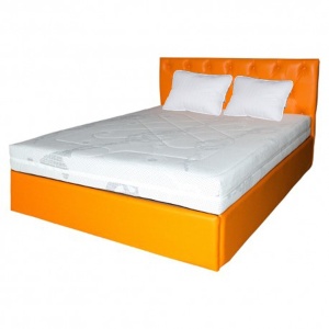 Set Saltea ortopedica, Saturn Memory Plus Comfort 140x200x20cm, cu spuma poliuretanica HR, memory foam 4 cm, husa detasabila tricot, hipoalergenica, fermitate mediu spre tare, Saltsib plus 2 perne matlasate microfibra 50x70cm, lavabile la 60 C - Img 3
