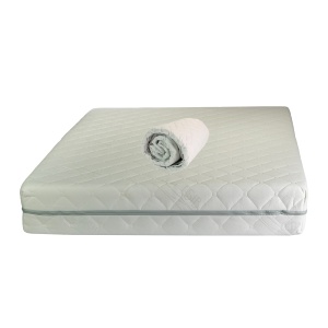 Set Saltea ortopedica, Terra Standard Spring Comfort 180x200x26cm, cu plasa de arcuri Bonell, husa detasabila tricot, hipoalergenica, fermitate mediu spre tare, Saltsib plus husa microfibra, matlasata ultrasonic, cu elastic la colturi