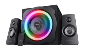 Sistem 2.1Trust GXT629 Tytan cu fir, USB 2.1, putere maxima RMS 120W, frecventa raspuns 20 Hz - 20.000 Hz, negru