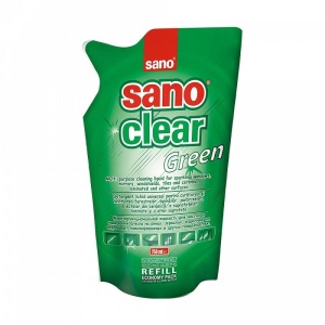 Solutie de curatat geamuri Sano Clear Green rezerva 750ml