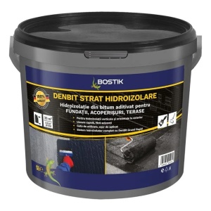 Solutie hidroizolanta din bitum aditivat, acoperisuri, fundatii si terase, negru, 5 kg, Bostik