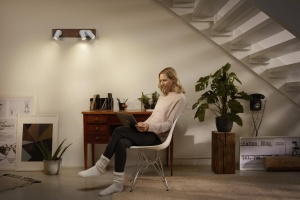 Spot LED triplu ajustabil Ledvance DECOR MERCURY, 3xGU10, 3x3.4W, 690 lm, lumina calda (2700K), dimabil, IP20, 520mm, Alb, clasa energetica G - Img 4