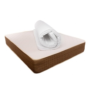 Topper saltea 200x200 Spuma Memory 5cm, fermitate moale, husa fixa matlasata, microfibra, Saltsib - Img 3