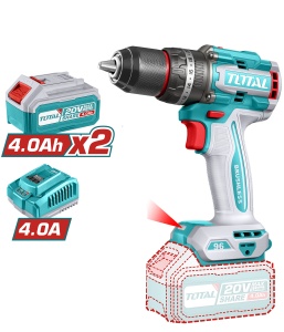 TOTAL - MASINA DE GAURIT CU IMPACT 20V-4.0AH LI-ION (2 ACUMULATORI, 1 INCARCATOR)