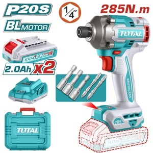 TOTAL - MASINA DE INSURUBAT CU IMPACT SI ACUMULATOR 20V-2.0AH LI-ION (INCLUDE 2 ACUMULATORI, 1 INCAR