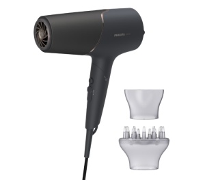 Uscator de par PHILIPS Seria 5000 BHD538/30, 2300W, 2 viteze, 3 trepte, Temperatura, Negru, L x A x I (mm) 110x265x255
