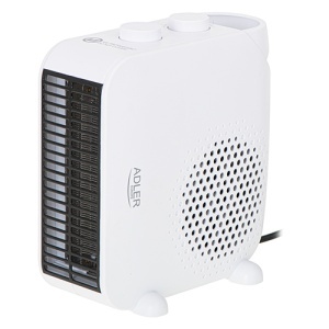 Aeroterma de podea, 2000 W, 2 trepte incalzire, termostat reglabil, aer cald / rece, AD-7725W, Adler, Alb