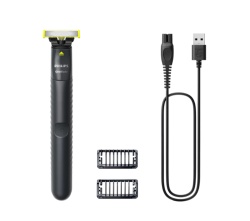 Aparat de ras electric Philips Oneblade QP1424/10, negru/verde, husa inclusa