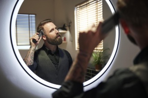 Aparat de tuns barba si parul PHILIPS 13 in 1 Multigroom All in One MG7925/15, Tehnologie BeardSense, Lame din otel cu auto-ascutire, 26 setari de lungime, Rezistent la apa, Husa, Negru / Argintiu, L x A x I (mm) 70x160x230 - Img 4