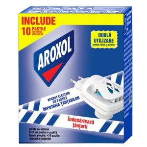 Aparat impotriva tantarilor Aroxol cu 10 pastile pentru interior