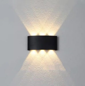Aplica LED exterior Monty, 6W, lumina calda 3000K, negru, corp iluminat perete - Img 2