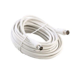 Cablu antena TV coaxial 5 m cu mufe tip F și M