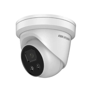 Camera supraveghere Hikvision IP turret DS-2CD2386G2-ISU/SL(2.8mm)C, 8MP, Acusens - filtrarea alarmelor false dupa corpul uman si masini, alarma vizuala(lumina stroboscopica) si alarma audio pentru avertizarea intrusilor, audio bidirectional, low-light