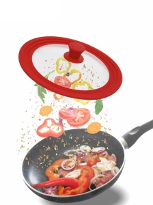 Capac din sticla 28/30/32 cm, cu margine din silicon, ajustabil pe 3 dimensiuni, Cooking by Heinner - Img 2