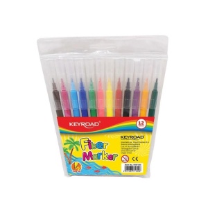 Carioci colorate, 12 culori, varf subtire