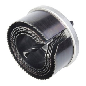 Carota pentru lemn Wolfcraft, 60-95 mm, set 5 bucati, cu burghiu si hexagon
