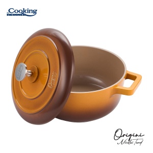 CRATITA ALUMINIU TURNAT + CAPAC 20x10 CM, 2.4L, NICOLAI TAND, ORIGINI, COOKING BY HEINNER - Img 3