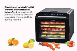 DESHIDRATOR FRUCTE SI LEGUME HEINNER NATUREDRY HFD-KD600BK - Img 5