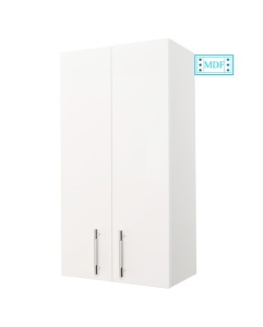 Dulap baie suspendat Roma, front MDF, 2 usi, polita, 45 x 68 cm, alb