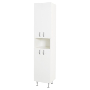 Dulap baie tip coloana GN0021, Pal lucios, 5 rafturi, 4 usi, picioare reglabile, 35x31.6x166 cm - Img 2