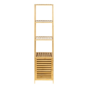 Etajera depozitare KL270, cu 3 rafturi, usa, lemn, multifunctional, natur - Img 3