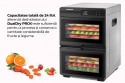 FOOD DEHYDRATOR HEINNER DUALDRY PRO HFD-KDDB1200BKSS, 1000-1200W, LED DISPLAY, DUAL STORAGE WITH AIRFLOW SYSTEM (FAN INSIDE EACH COMPARTMENT), 12 STAINLESS STEEL TRAYS, 2 FRUIT ROLL TRAYS, 2 MESH SHEETS, TEMPERATURE: 35-80 ℃, TIMER: 30 MIN - 48H, - Img 8